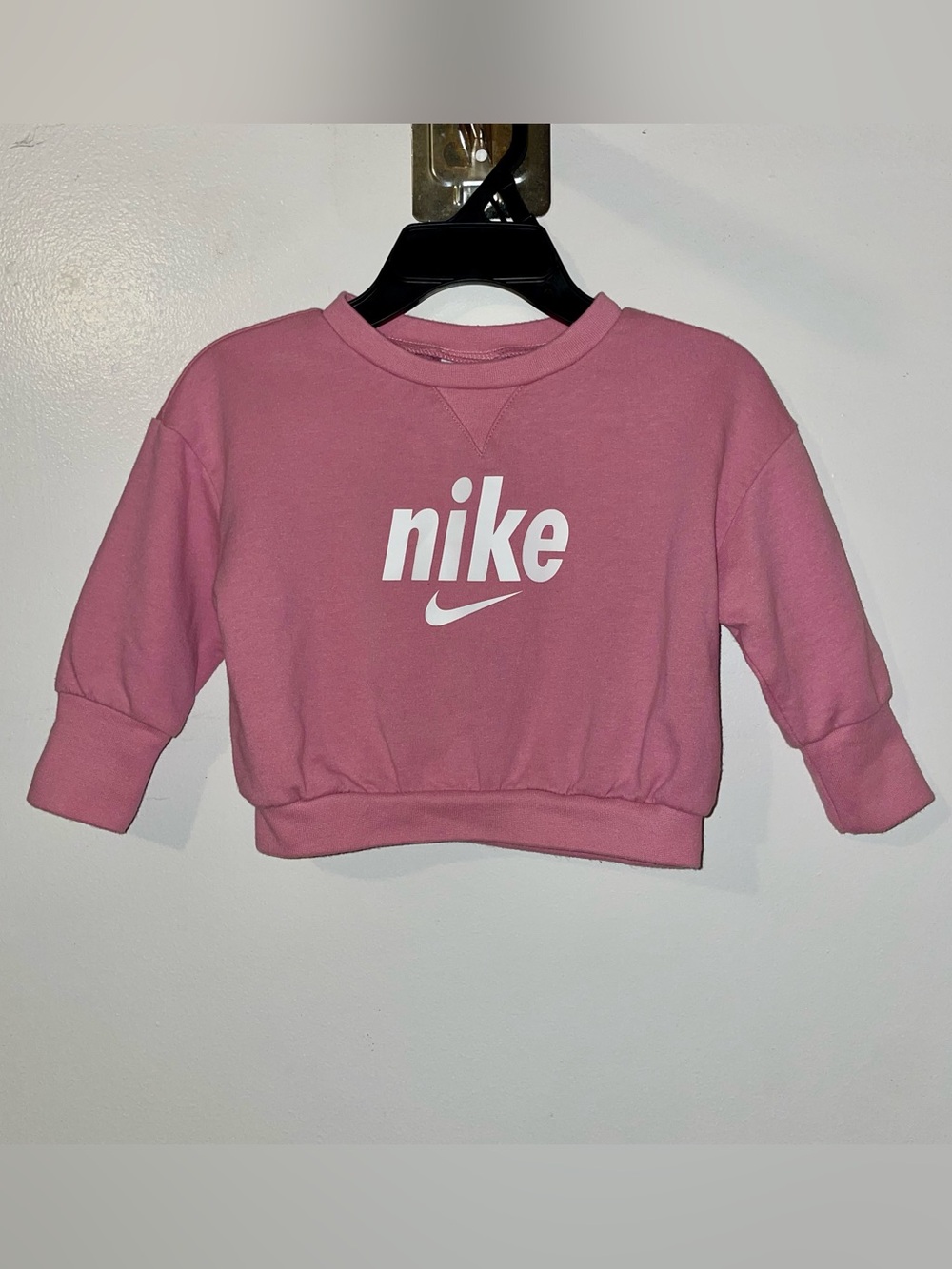 Pink Nike Baby Logo Sweatshirt